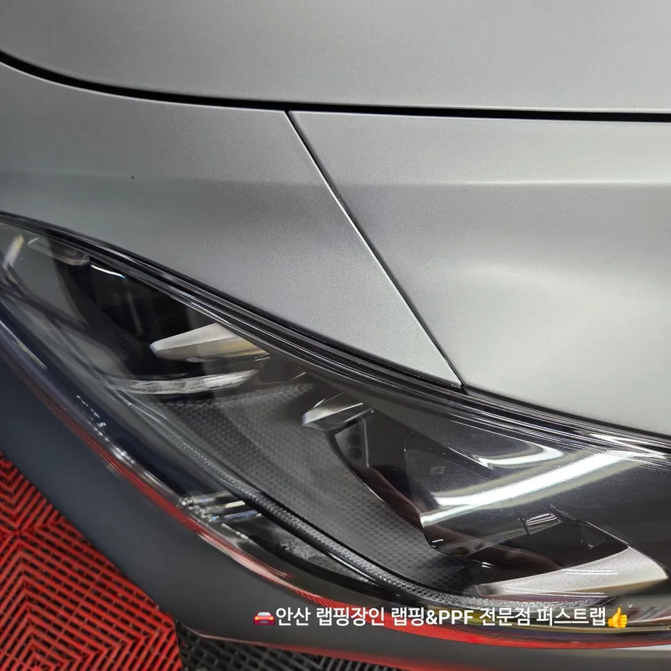 Kia StingerのPPF施工事例|無光モデルの保護 施工写真 2-2