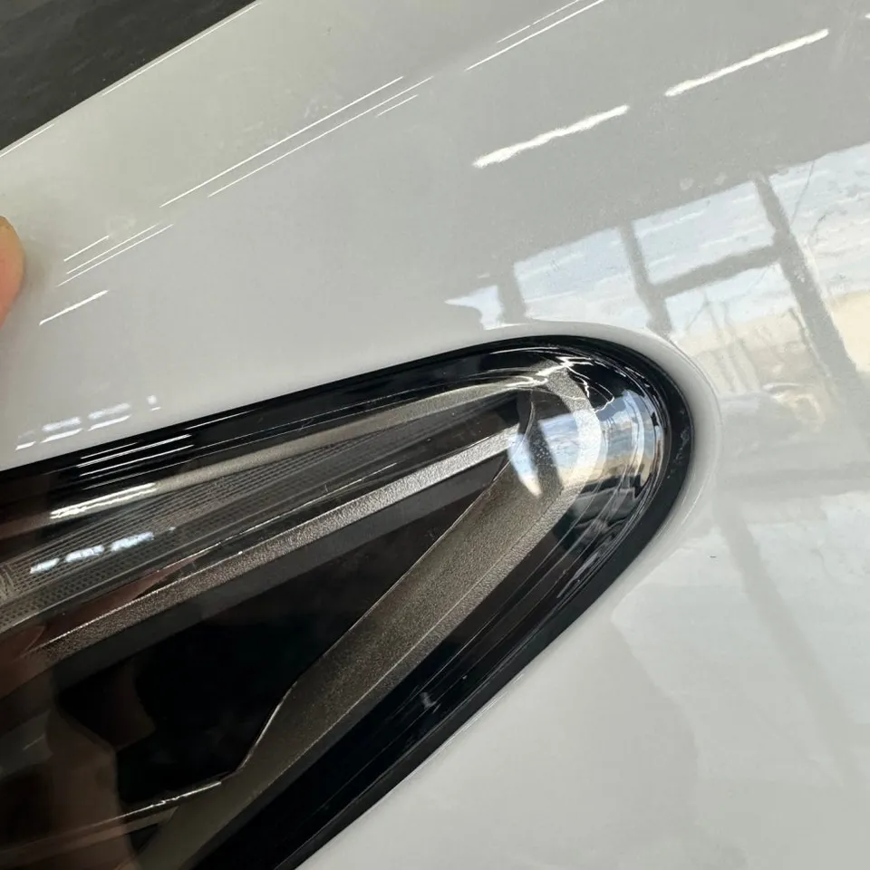 Audi A7 PPF施工事例｜ライト・Bピラー保護 施工写真 4