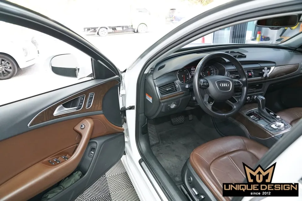 Audi A6 C7 vinyl wrap - Audi A6 C7 Vinyl Wrap Review: Interior Wood Trim Upgrade photo 3