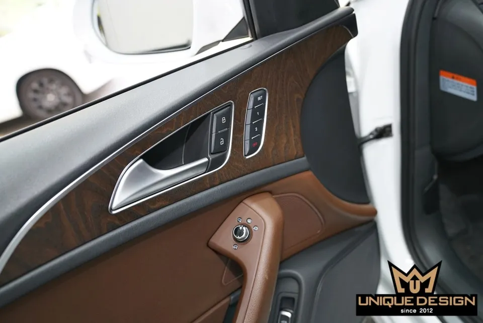 Audi A6 C7 vinyl wrap - Audi A6 C7 Vinyl Wrap Review: Interior Wood Trim Upgrade photo 4
