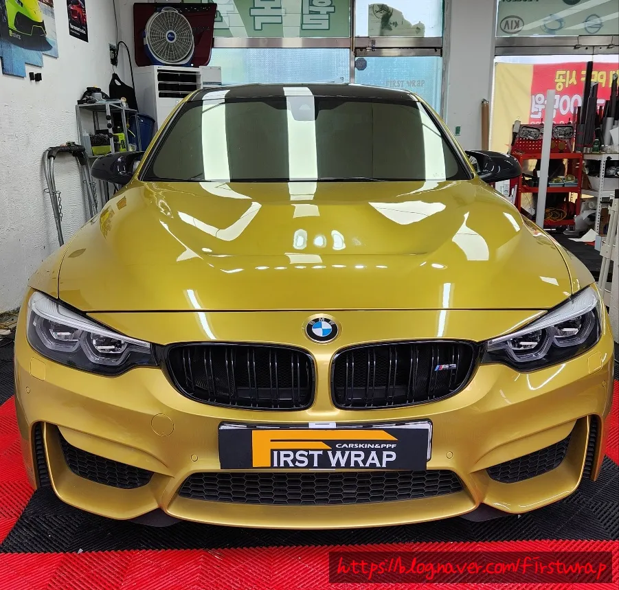 BMW 3 Seriesのカーラッピング事例|ケビンブルーの仕上がり 施工写真 1-1