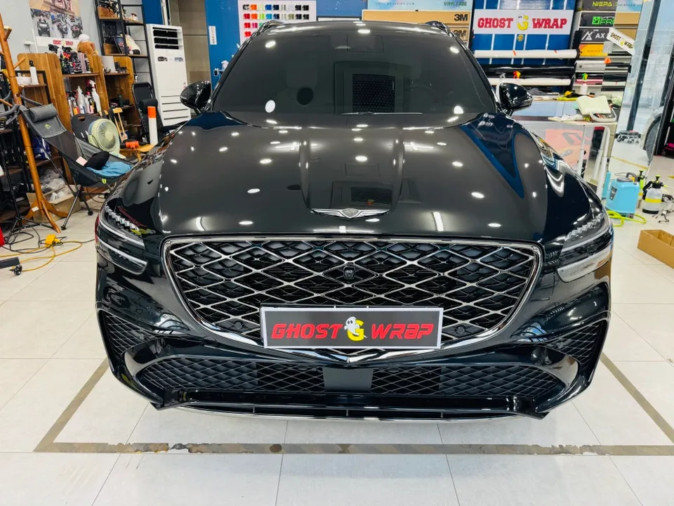 Genesis GV70 Vinyl Wrap Review: All-Black Transformation photo 2