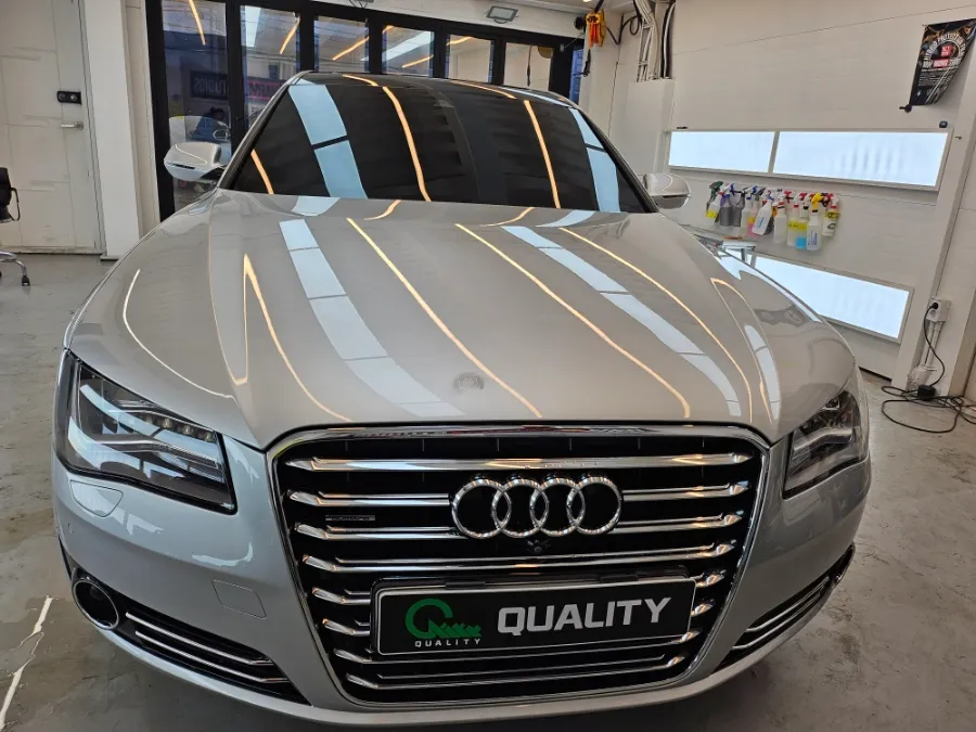 Audi A8 Vinyl Wrap Review: Champagne Gold & Black Two-Tone Transf