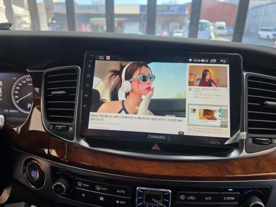 Hyundai EquusのAndroid Auto・CarPlay取付事例 施工写真 3-1