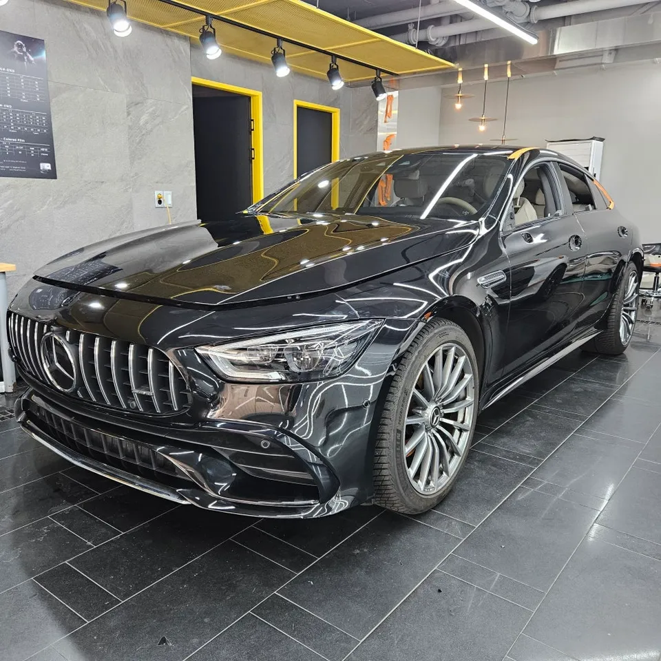 Mercedes-Benz AMG GT43 Vinyl Wrap Review: Satin Dark Grey Transfo photo 2