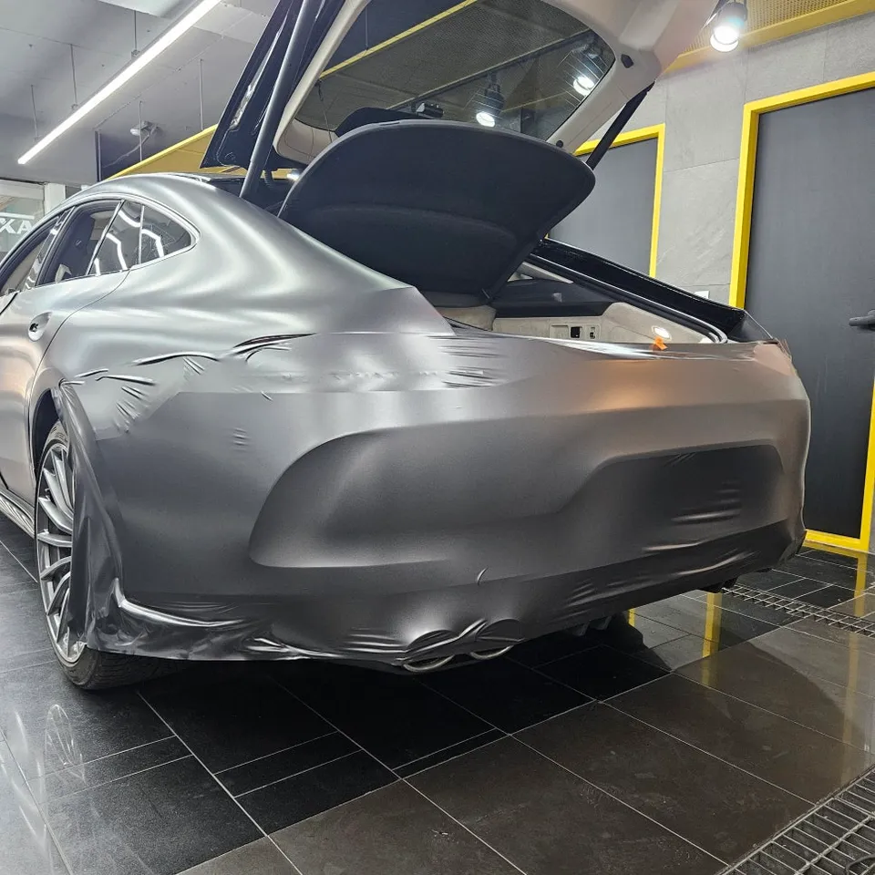 Mercedes-Benz AMG GT43 vinyl wrap - Mercedes-Benz AMG GT43 Vinyl Wrap Review: Satin Dark Grey Transfo photo 6