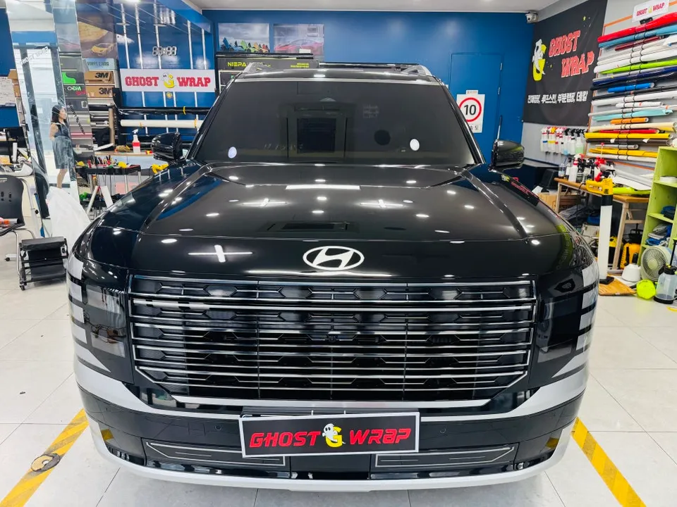 Hyundai Palisadeのカーラッピング事例|クローム除去・ホイール施工 施工写真 1-1