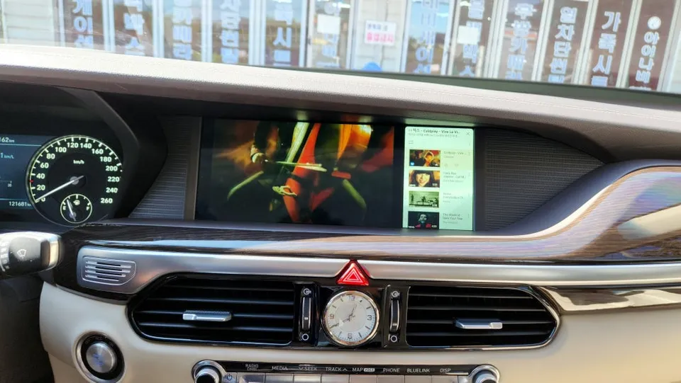 Genesis EQ900のAndroid Auto・CarPlay取付事例 施工写真 4-2