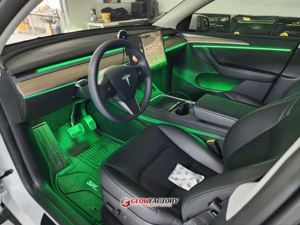 Tesla Model Y ambient lighting - Tesla Model Y Ambient Lighting Upgrade: Glow Motion Moving LEDs photo 3