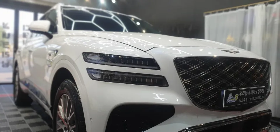 Genesis GV80のガラスコーティング事例|費用目安と仕上がり 施工写真 2-1