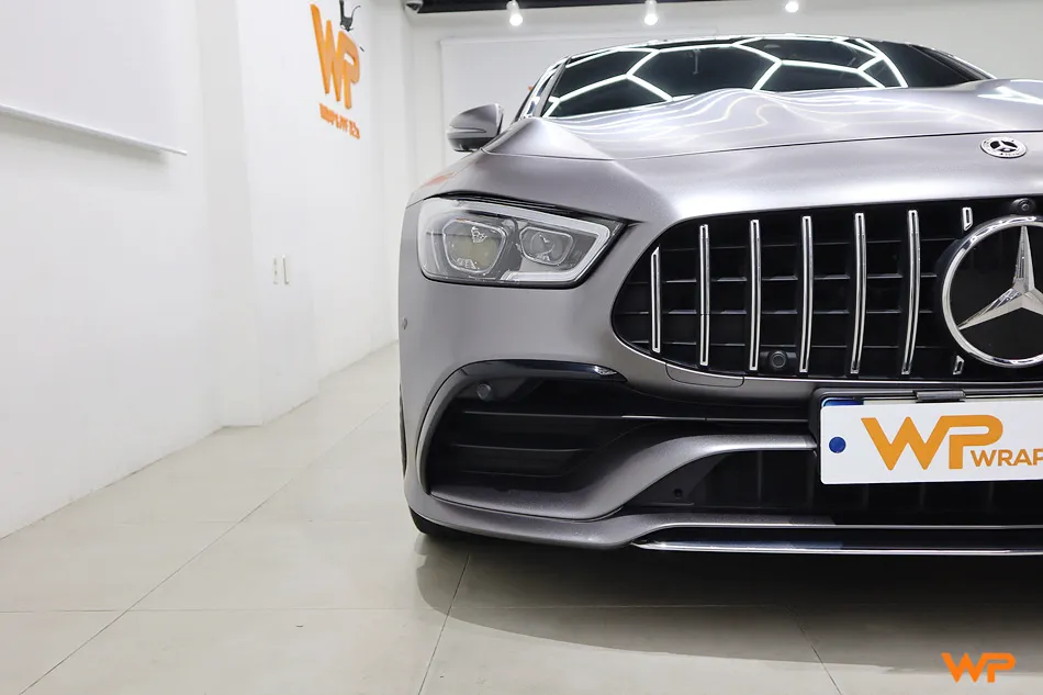 Mercedes-Benz GT43 AMG vinyl wrap - Mercedes-Benz GT43 AMG Vinyl Wrap Review: Satin Dark Grey Refresh photo 3