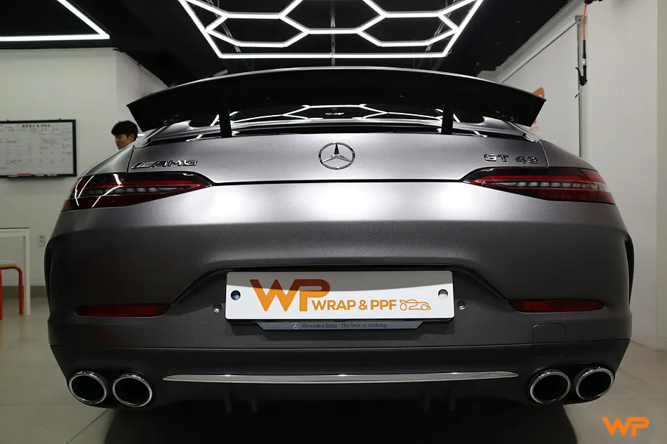Mercedes-Benz GT43 AMG vinyl wrap - Mercedes-Benz GT43 AMG Vinyl Wrap Review: Satin Dark Grey Refresh photo 4