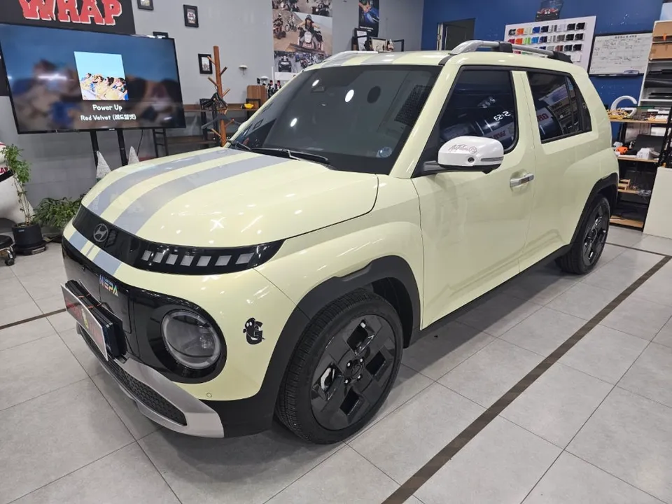 Hyundai Casperのカーラッピング事例|費用目安・仕上がり 施工写真 4-2
