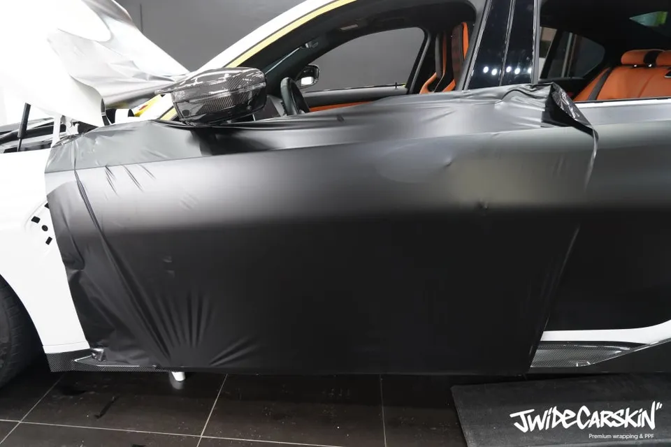 BMW M3 G80 vinyl wrap - BMW M3 G80 Vinyl Wrap Review — Satin Black Finish & Paint Protect photo 7