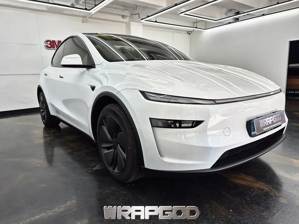 Tesla Model Yの無光PPF施工事例|韓国での実例 施工写真 3-1