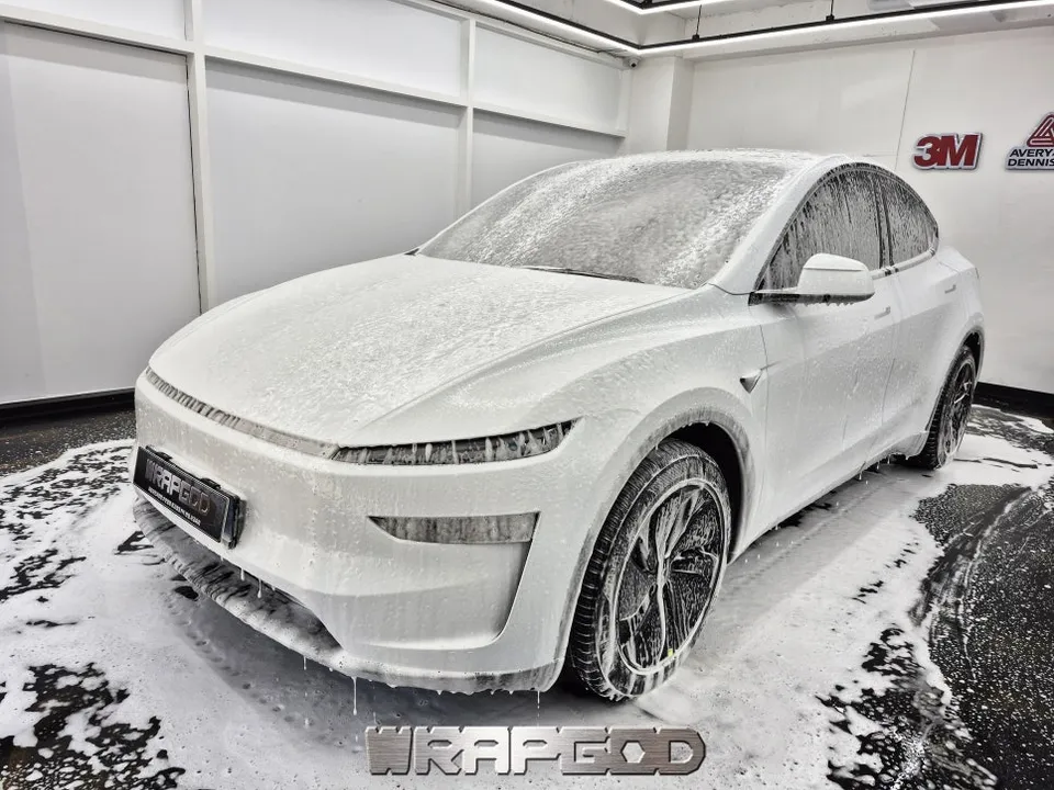 Tesla Model Yの無光PPF施工事例|韓国での実例 施工写真 1-3