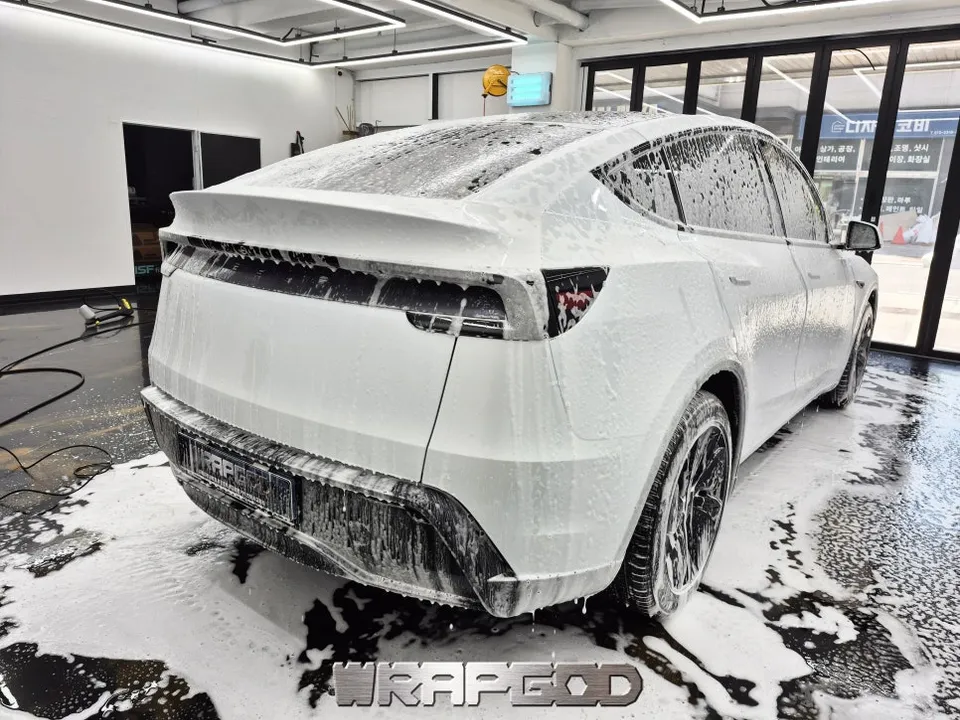 Tesla Model Yの無光PPF施工事例|韓国での実例 施工写真 3-3