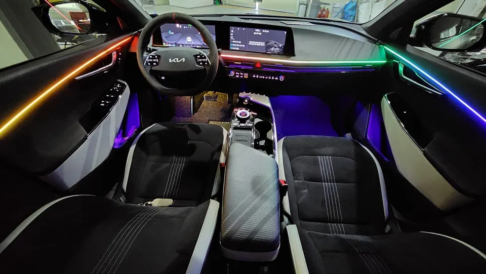 Kia EV6 ambient lighting installation result