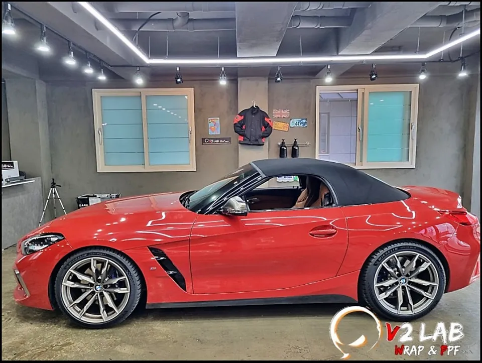 BMW Z4 Vinyl Wrap Review — Satin Black Color Change photo 2