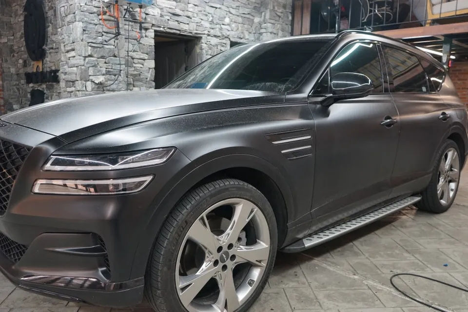 Genesis GV80 vinyl wrap - Genesis GV80 Vinyl Wrap Removal & White Restoration Review photo 3