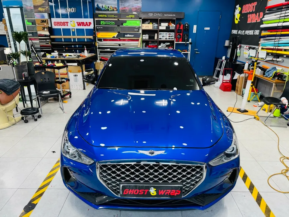 Genesis G70のカーラッピング事例|費用目安・仕上がり 施工写真 1-3