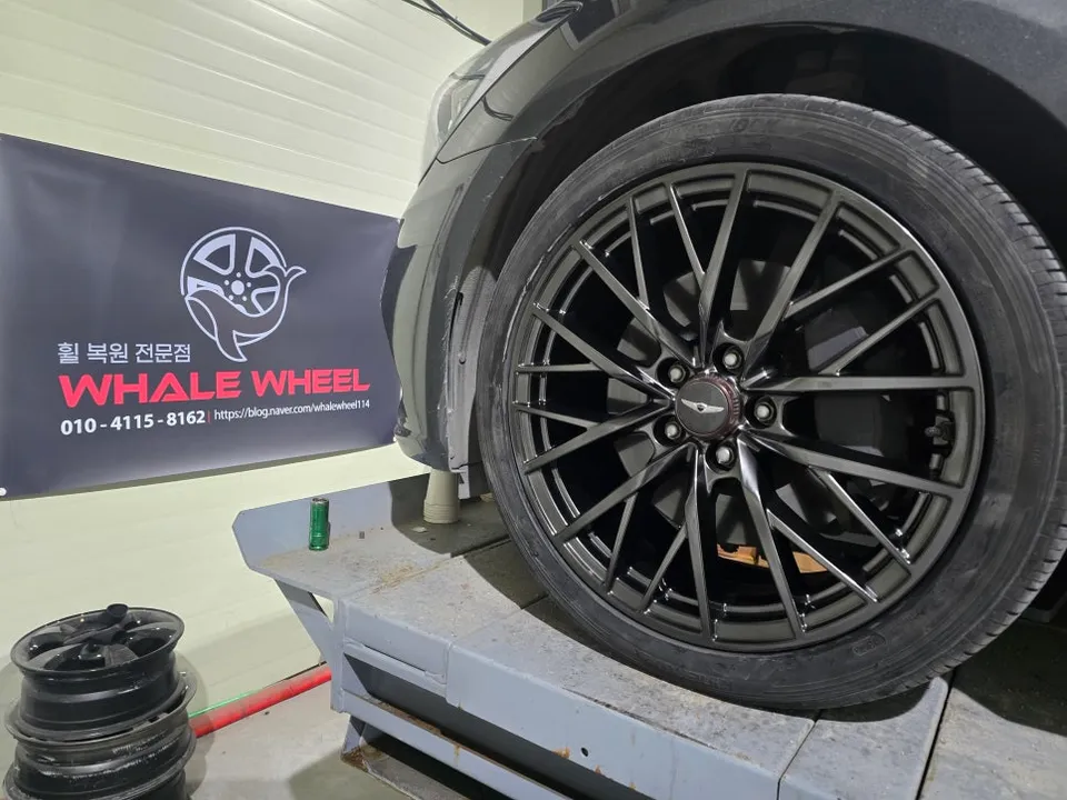 Genesis G80 Sportのホイールリペア・塗装事例 施工写真 1-3