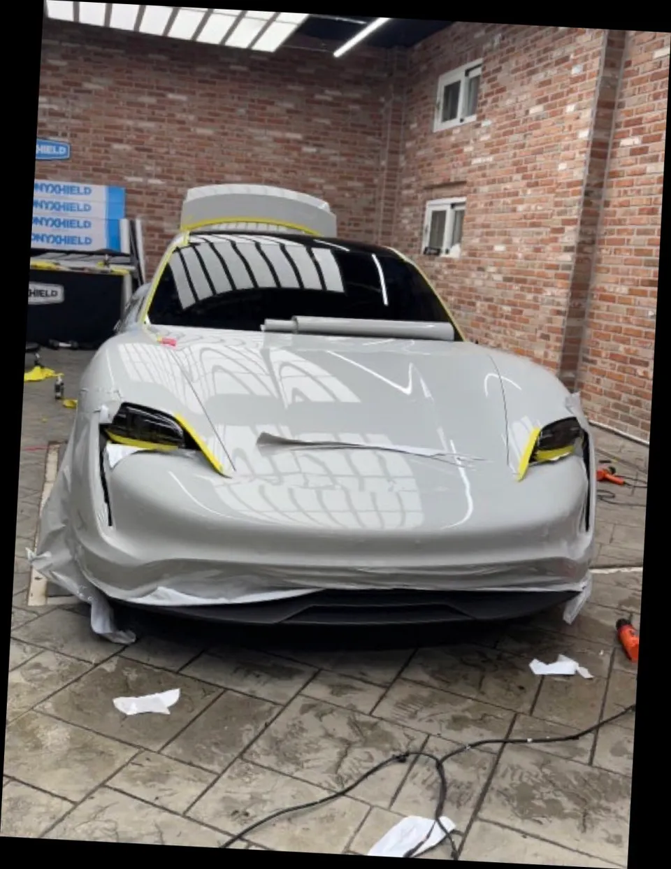 Porsche Taycan vinyl wrap - Porsche Taycan Vinyl Wrap Review — Gloss Crayon Full Wrap photo 3