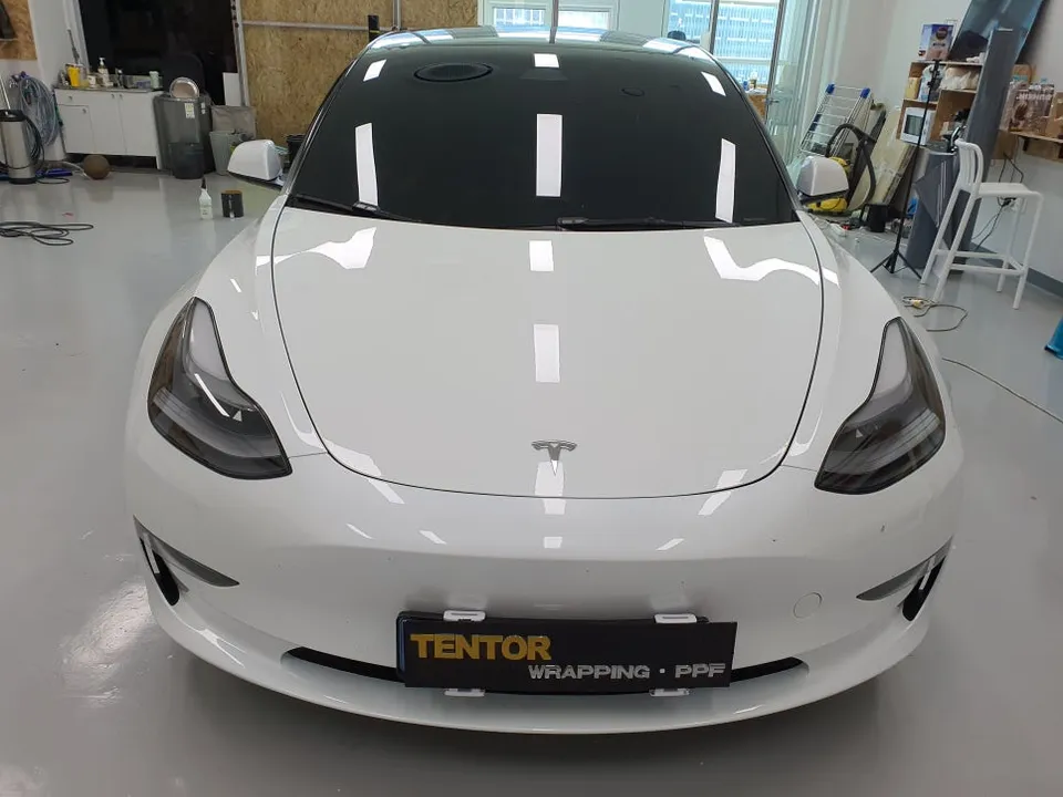Tesla Model 3のカーラッピング事例|費用目安・仕上がり 施工写真 3-3