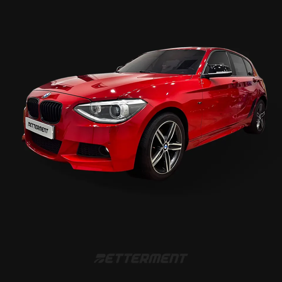 BMW 1 Series F20のカーラッピング事例:Z3M風デカールとクローム除去 施工写真 1-1