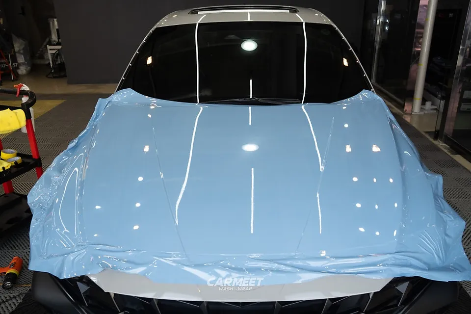Hyundai Elantra Nのカーラッピング事例|費用目安・仕上がり 施工写真 2-1