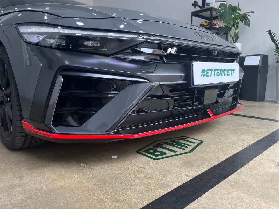 Hyundai Elantra N vinyl wrap - Hyundai Elantra N Vinyl Wrap Review - Satin Black Transformation photo 3