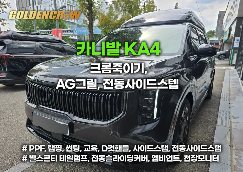 Kia Carnival body kit installation result