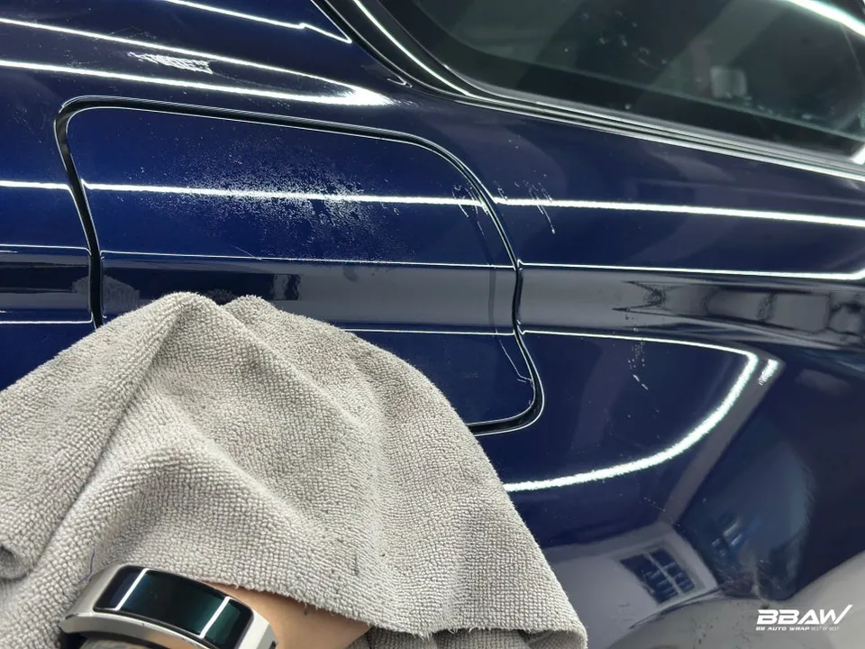 BMW M4 F82のカーラッピング事例|ルーベルライトパープル 施工写真 1-3