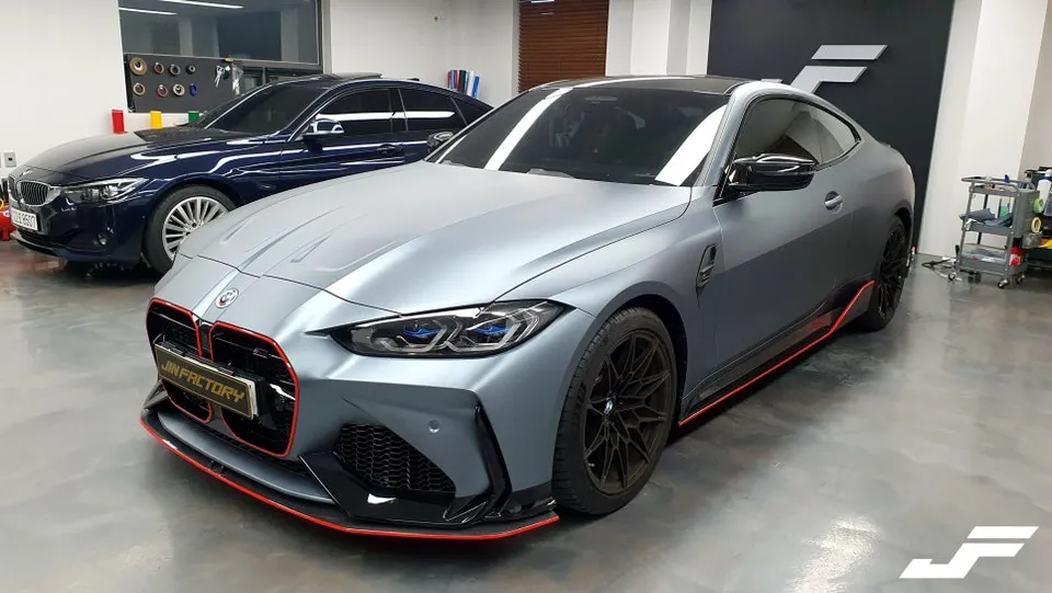 BMW M4 G82 PPF施工事例｜エッジラインとスポイラー保護 施工写真 3-1