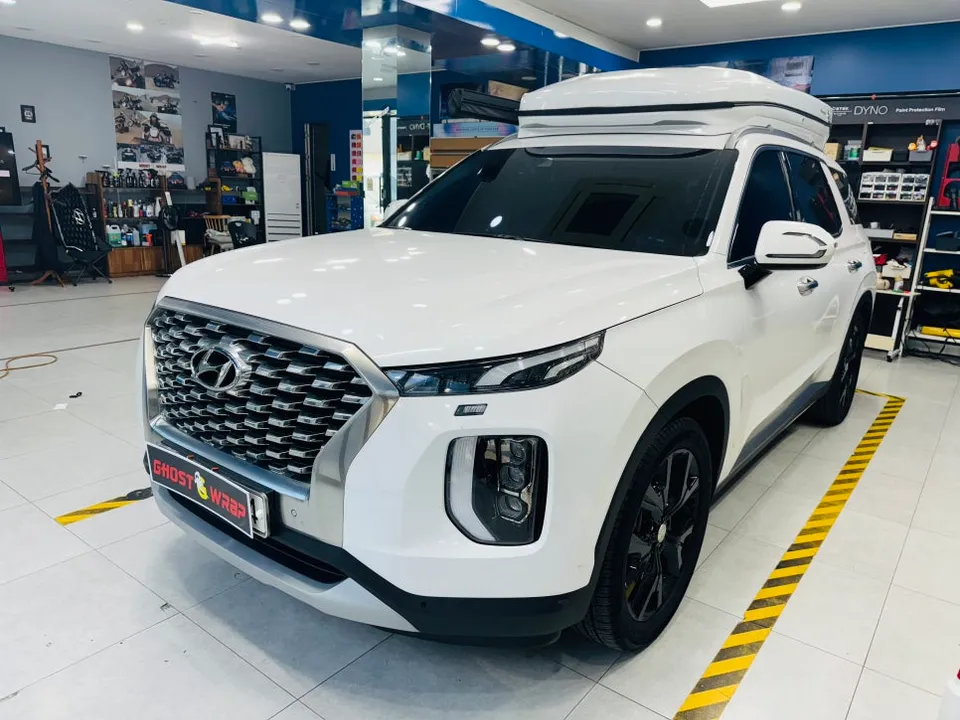 Hyundai Palisade vinyl wrap - Hyundai Palisade Vinyl Wrap Review: Black Edition Transformation photo 3