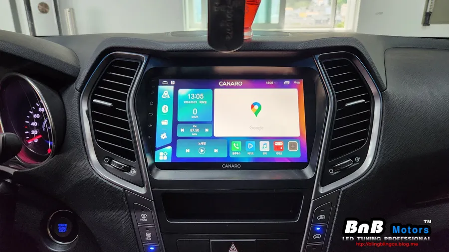 Hyundai Santa Fe DMのAndroid Auto・CarPlay取付事例 写真