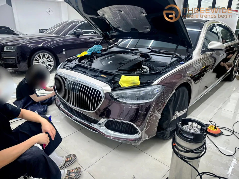 Mercedes-Benz Maybach S580のカーラッピング事例|費用目安・仕上がり 施工写真 1-2
