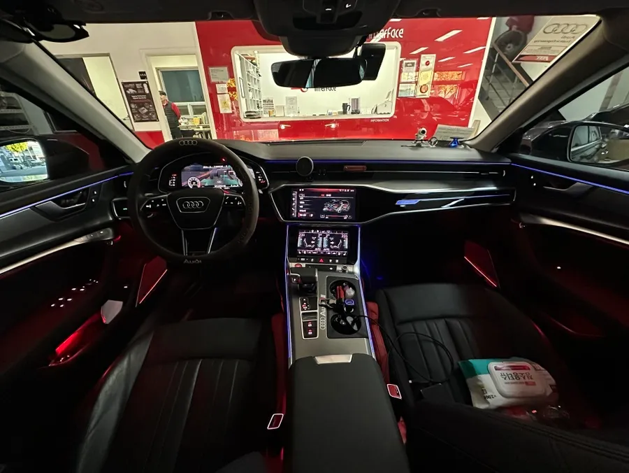 Audi A6 ambient lighting installation result