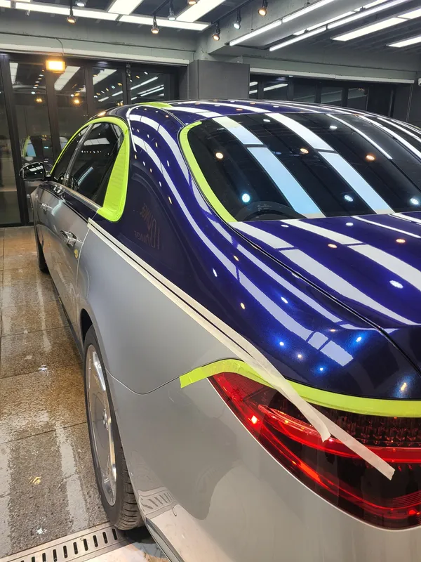 Mercedes-Benz S580 Maybachのカーラッピング事例|費用目安・仕上がり 施工写真 1-3