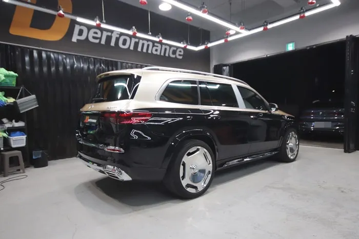 Mercedes-Benz GLS X167 施工事例:シャンパンゴールド デュオトーン ラッピング 施工写真 1-3