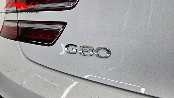 Genesis G80 Sport vinyl wrap installation result