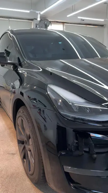 Tesla Model Y PPF施工事例｜ブラックフィルムの仕上がり 写真