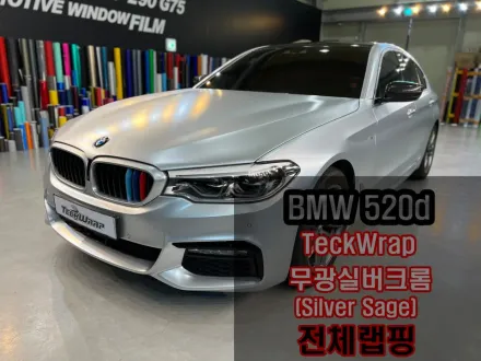 BMW 5 Series G30 カーラッピング事例｜無光シルバークロム 写真