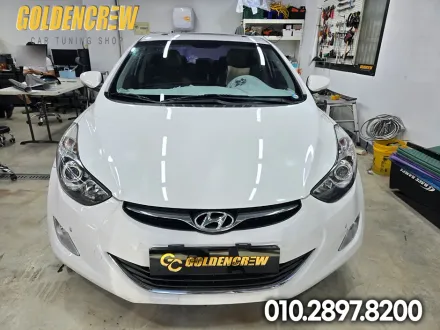 Hyundai Elantraのカーフィルム施工事例｜断熱・UVカット効果 写真