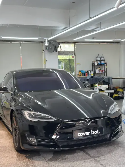 Tesla Model Sのカーラッピング事例｜クロームパーツの質感向上 写真