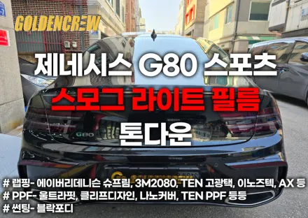 Genesis G80 Sport PPF施工事例｜スモークフィルムで高級感アップ 写真