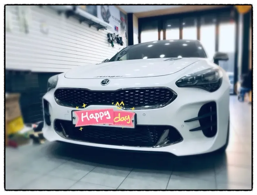 Kia Stingerのクロームブラックラッピング事例｜費用目安・仕上がり 施工写真 3-1