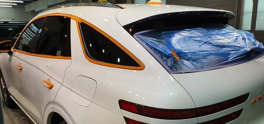 Genesis GV70のガラスコーティング事例｜韓国での施工 施工写真 3-2