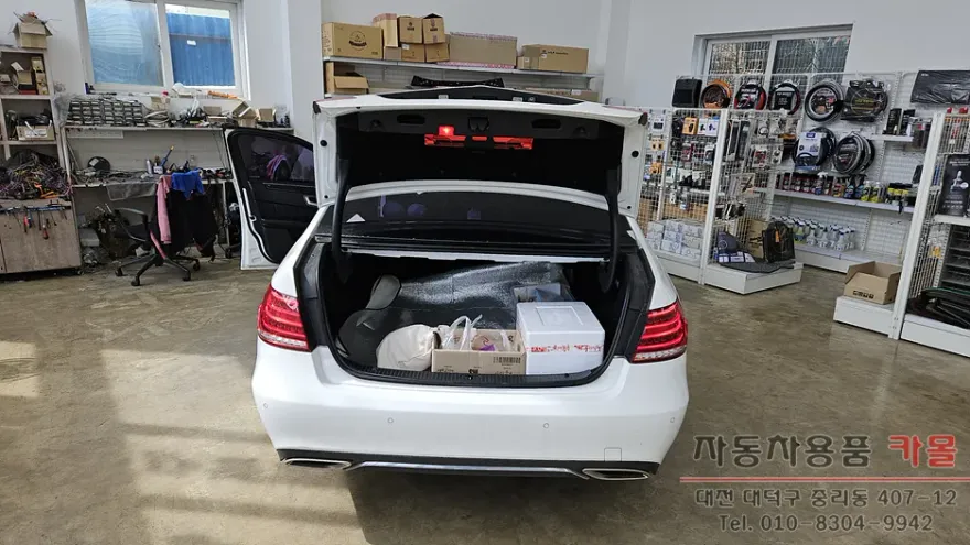 Mercedes-Benz E-Class W212 lighting upgrade installation result