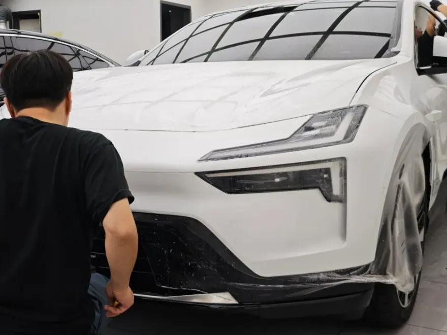Polestar 4の無光PPF施工事例｜韓国実例 施工写真 2-1